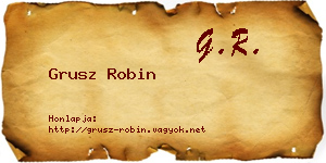 Grusz Robin névjegykártya